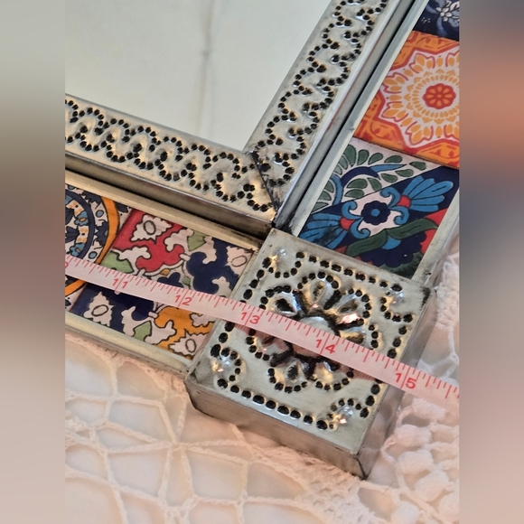 Colorful Mosaic Mexican Wall Mirror - Picture 4 of 8
